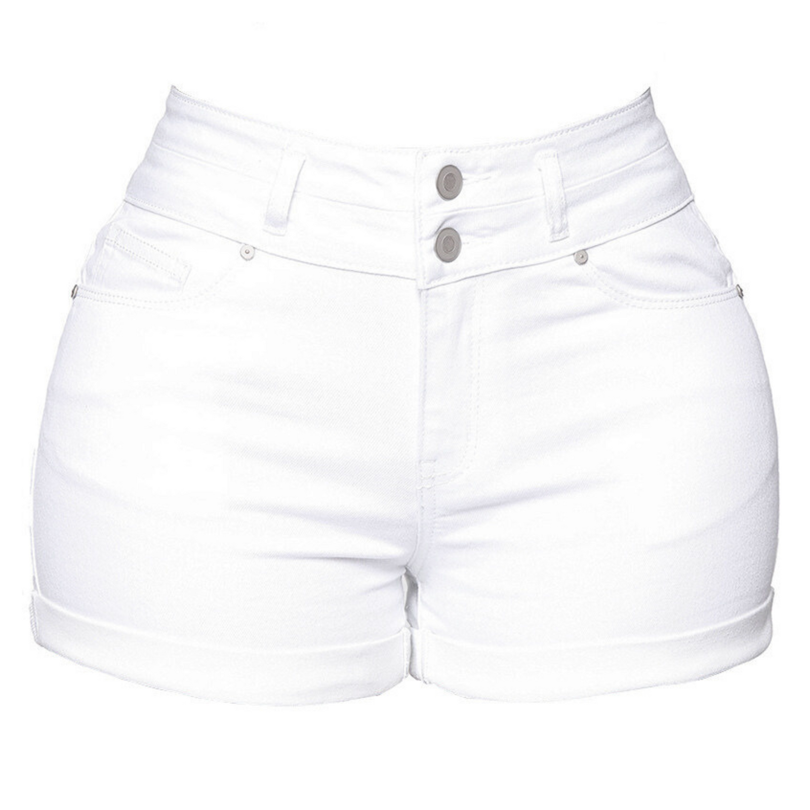 Short en jean blanc femme